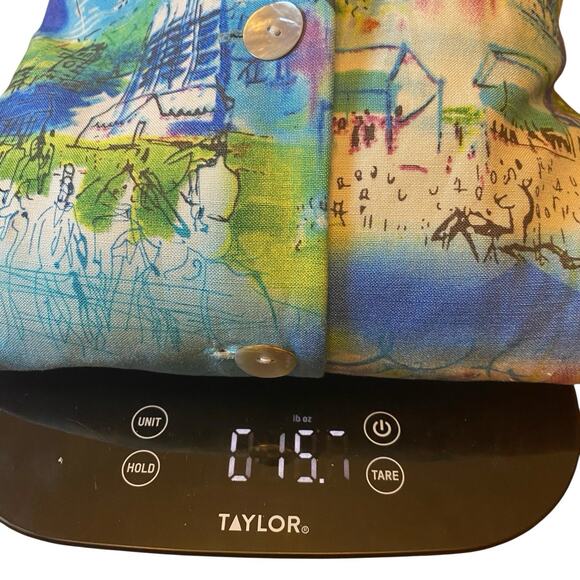 Coldwater Creek, Size Large, Colorful Paris Print Blazer, Linen Blend, Artsy - Picture 16 of 16